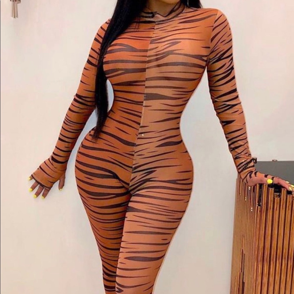Tiger Print Bodysuit